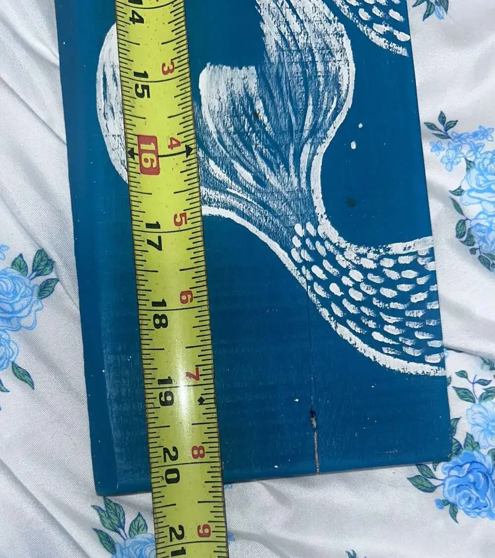 Hand Painted Mermaid Coastal Theme Wood Wall Art Plaque Set